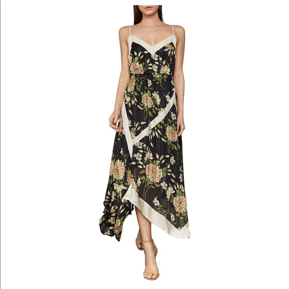 BCBGMAXAZRIA Women's Midi Handkerchief Cocktail Dress